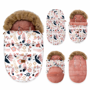 0 24 months baby fußsack mit blumenmuster und kunstpelz